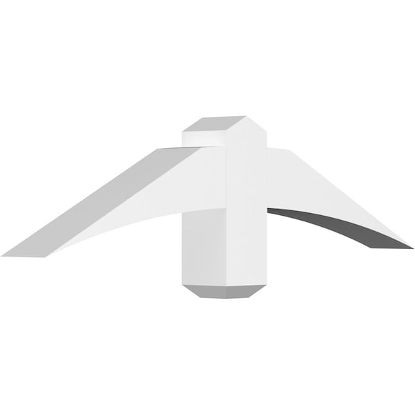 Ekena Millwork Bellingham Architectural Grade PVC Gable Bracket, 36"W x 9"H x 4"D x 4"F, 6/12 Pitch GBP036X09X0404BEL00 - main